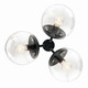 Silvarious Three Light Chandelier/Semi Flush (52700BKCLR)