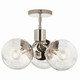 Silvarious Three Light Chandelier/Semi Flush (52700PN) Silvarious Three Light Chandelier/Semi Flush (52700PN)