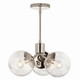 Silvarious Three Light Chandelier/Semi Flush (52700PN) Silvarious Three Light Chandelier/Semi Flush (52700PN)