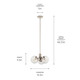 Silvarious Three Light Chandelier/Semi Flush (52700PN) Silvarious Three Light Chandelier/Semi Flush (52700PN)