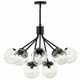Silvarious 12 Light Chandelier Convertible (52701BKCLR)