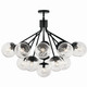 Silvarious 16 Light Chandelier Convertible (52702BK)