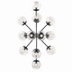 Silvarious 12 Light Linear Chandelier Convertible (52703BKCLR) Silvarious 12 Light Linear Chandelier Convertible (52703BKCLR)