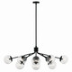 Silvarious 12 Light Linear Chandelier Convertible (52703BKCLR) Silvarious 12 Light Linear Chandelier Convertible (52703BKCLR)