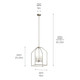Madden Four Light Foyer Pendant (52722NI)