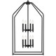 Madden Eight Light Foyer Pendant (52723BK)