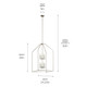 Madden Eight Light Foyer Pendant (52724NI)