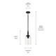 Madden One Light Mini Pendant (52725BK)