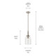 Madden One Light Mini Pendant (52725NI)