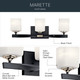 Marette Three Light Bath (55002BK)