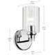 Gioe One Light Wall Sconce (55224CHFLU)