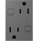 Legrand - AGFTR2153M4 - Duplex Self-Test GFCI Receptacles - Adorne - Magnesium