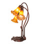 Meyda Tiffany - 13636 - Three Light Accent Lamp - Amber - Mahogany Bronze