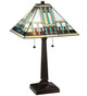 Meyda Tiffany - 138119 - Two Light Table Lamp - Prairie Peaks - Mahogany Bronze