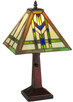 Meyda Tiffany - 139973 - One Light Table Base - Prairie Wheat - Beige Green Lt Blue Burgundy