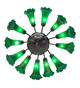 Green 12 Light Chandelier (14136)