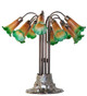 Amber/Green Ten Light Table Lamp (14357)