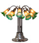 Amber/Green Ten Light Table Lamp (14357)