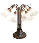 Meyda Tiffany - 14391 - Ten Light Table Lamp - White Pond Lily - Mahogany Bronze