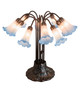 Meyda Tiffany - 14451 - Ten Light Table Lamp - Pink/Blue Pond Lily - Mahogany Bronze