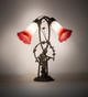 Red/White Two Light Table Lamp (144697)