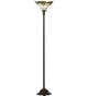 Meyda Tiffany - 144756 - One Light Torchiere - Shell with Jewels - Mahogany Bronze