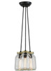 Meyda Tiffany - 145069 - Three Light Pendant - Mason Jar - Textured Black
