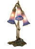 Meyda Tiffany - 14670 - Three Light Accent Lamp - Pink/Blue - Mahogany Bronze