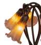 Amber/Purple Pond Lily Five Light Accent Lamp (14962)