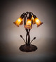 Amber/Purple Pond Lily Five Light Accent Lamp (14962)