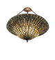 Tiffany Lotus Leaf Three Light Semi-Flushmount (149761)