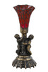 Meyda Tiffany - 151921 - One Light Mini Lamp - Stained Glass Pond Lily - Antique Brass