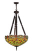 Meyda Tiffany - 152874 - Five Light Inverted Pendant - Tiffany Hanginghead Dragonfly - Mahogany Bronze
