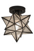 Meyda Tiffany - 155264 - One Light Flushmount - Moravian Star - Craftsman Brown