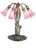 Meyda Tiffany - 15925 - Five Light Accent Lamp - Pink - Mahogany Bronze
