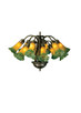 Meyda Tiffany - 15997 - 12 Light Chandelier - Amber/Green Pond Lily - Mahogany Bronze