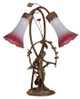 Meyda Tiffany - 16697 - Two Light Trellis Girl - Pink/White - Mahogany Bronze Meyda Tiffany - 16697 - Two Light Trellis Girl - Pink/White - Mahogany Bronze