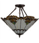 Shell With Jewels Three Light Inverted Pendant (167056)