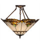 Shell With Jewels Three Light Inverted Pendant (167056)