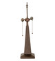 Meyda Tiffany - 16873 - Two Light Table Base - Obelisk - Mahogany Bronze