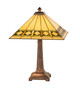 Meyda Tiffany - 17382 - Two Light Table Lamp - Diamond Band Mission - Mahogany Bronze