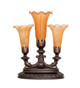 Amber Tiffany Pond Lily Three Light Accent Lamp (17657)