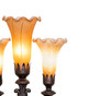 Amber Tiffany Pond Lily Three Light Accent Lamp (17657)