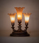 Amber Tiffany Pond Lily Three Light Accent Lamp (17657)