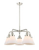 manufacturer_finish:Polished Nickel|manufacturer_glass:Cased Matte White Large Cone