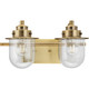 Progress Lighting - P300435-163 - Two Light Bath - Northlake - Vintage Brass