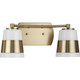 Progress Lighting - P300443-163 - Two Light Bath - Haven - Vintage Brass