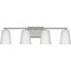 Progress Lighting - P300464-009 - Four Light Bath - Vertex - Brushed Nickel