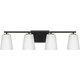 Progress Lighting - P300464-31M - Four Light Bath - Vertex - Matte Black