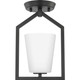 Progress Lighting - P350259-31M - One Light Semi Flush Mount - Vertex - Matte Black